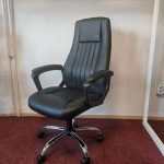 Kožna fotelja B 7021 CRNA EKO KOŽA – udobna kancelarijska fotelja modernog dizajna za svakodnevni rad - Slika 3