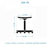 Laboratorijska (industrijska) stolica B 620 PL – praktična i izdržljiva stolica za laboratorije i industrijske radne prostore - Slika 3