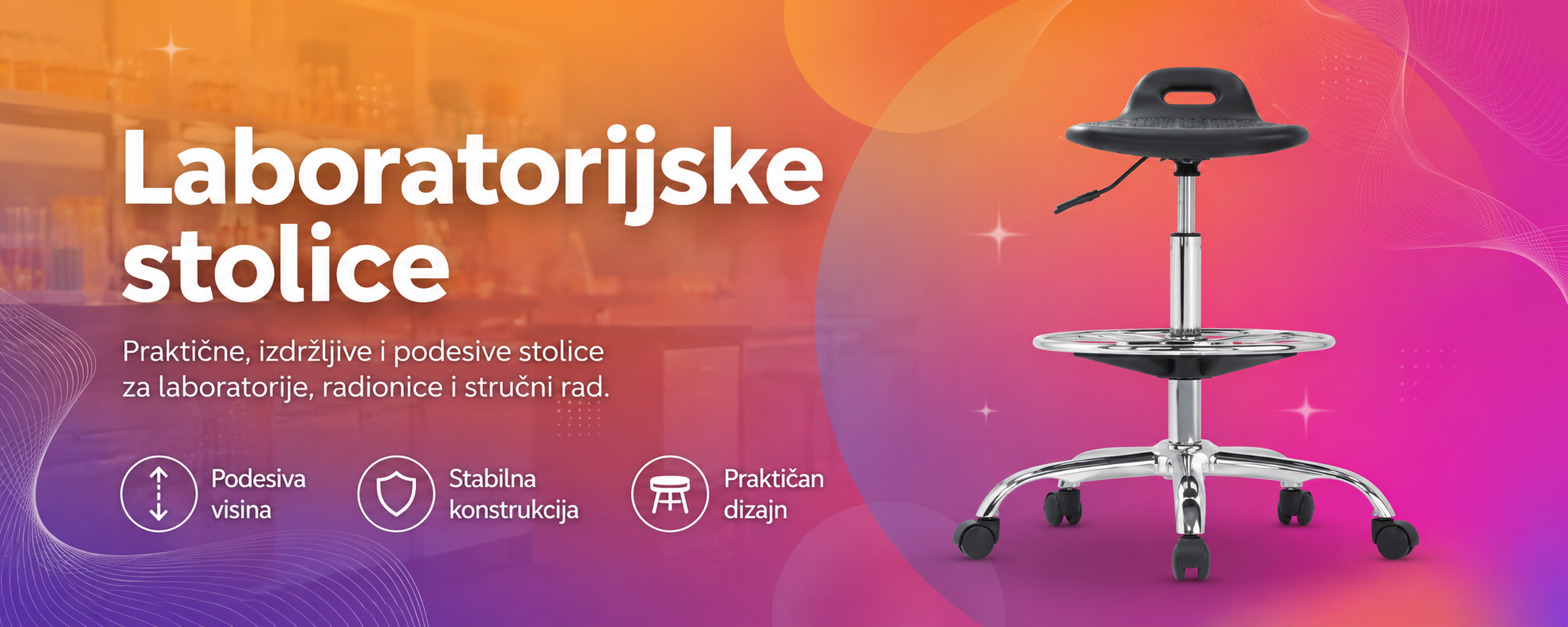 laboratorijske stolice
